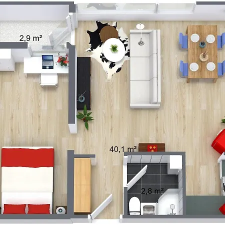 42qm - Blick Auf Munster, 3 Min Altstadt, Kuche, Balkon, Innenstadt Ulm